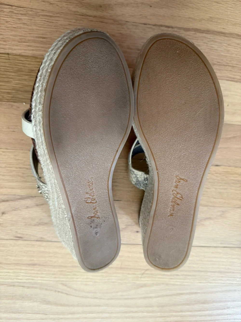 Sam Edelman Size 7 Snakeskin strap wedge Sandal